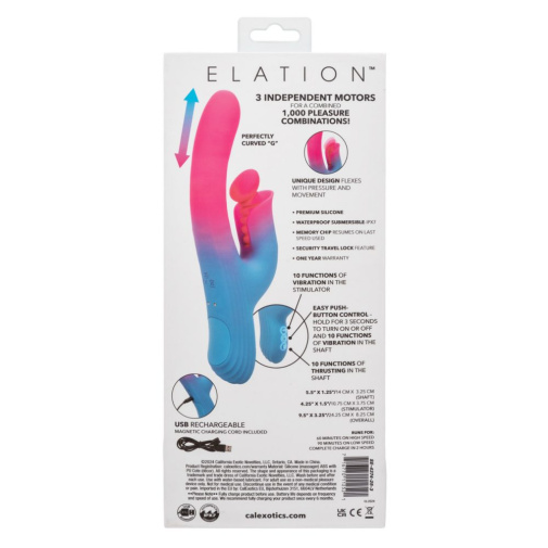 CEN - Elation Thrusting Dual Stimulator - Blue/Pink 照片