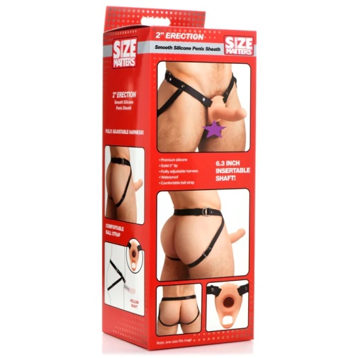 Size Matters - 2" Erection Smooth Harness Sheath - Light photo