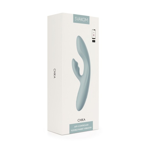 SVAKOM - Chika APP Rabbit Vibrator - Turquoise Grey photo