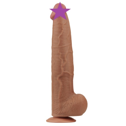 Lovetoy - 13.5" Sliding Skin Dildo - Brown photo