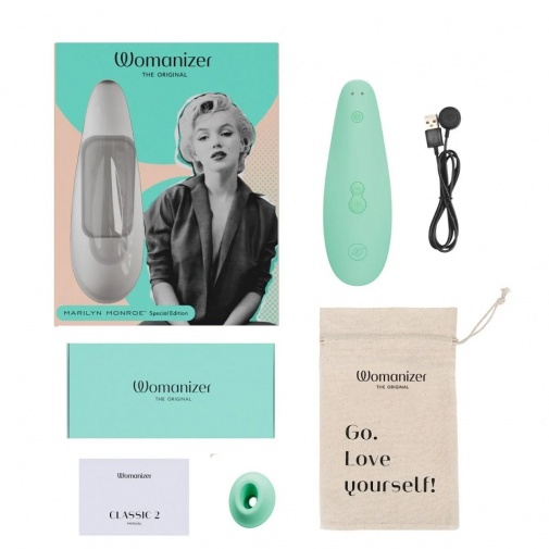 Womanizer - 玛丽莲·梦露 经典第2代 阴蒂吸啜器 - 薄荷绿 照片