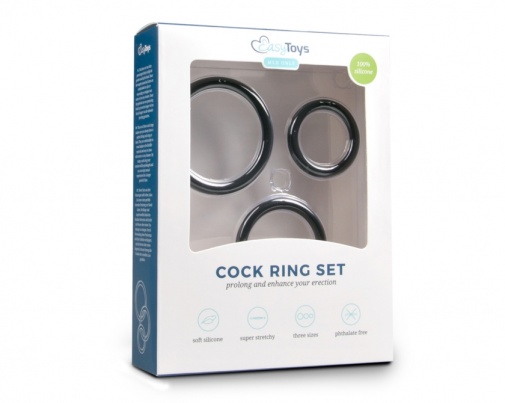 Easytoys - Cockring Set - Black photo