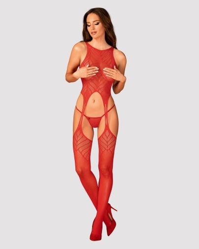 Obsessive - Bodystocking N122 - Red - S/M/L photo