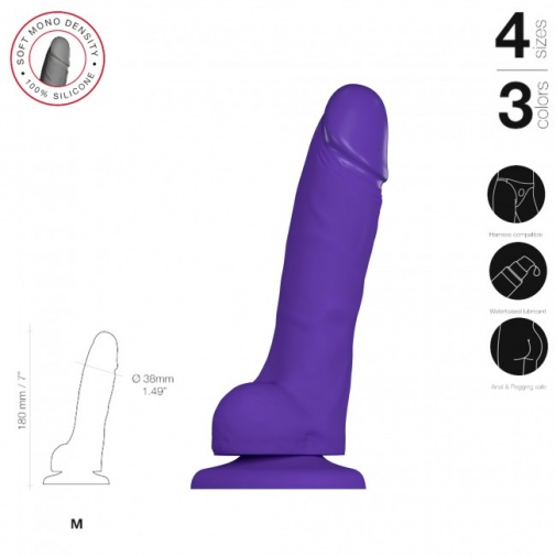Strap-On-Me - 柔软仿真阳具 M - 紫色 照片