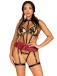 Leg Avenue - No Limits Harness Teddy Set - Black - L photo