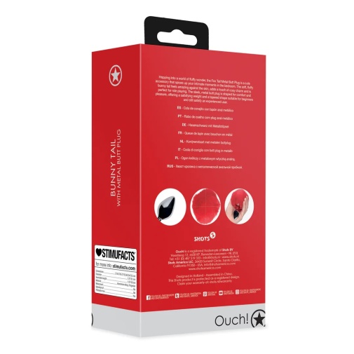 Ouch - Bunny Tail Plug - Red 照片