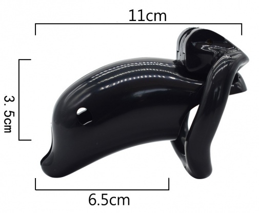 FAAK - Long Dolphin Chastity Cage - Blue photo