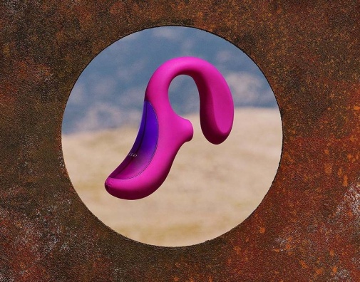 Lelo - Enigma Cruise 阴蒂吸啜及G点双重刺激声波按摩器 - 深玫瑰色 照片