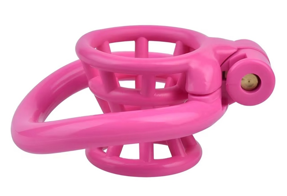 Material: 3D print resin
Size:
A Circular inside diameter: 3... FAAK - Resin Chastity Cage 217 - Pink photo-5