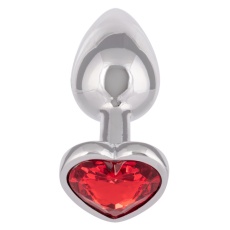 CEN - Jewel Ruby Heart Anal Plug S - Red photo