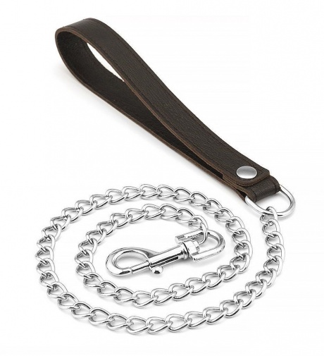 Liebe Seele - Leather Collar w Leash - Brown photo