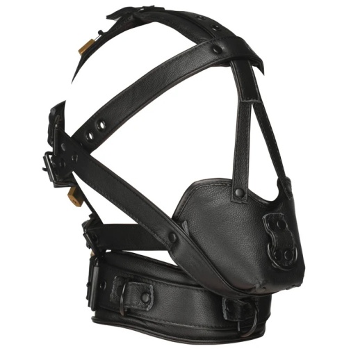 Master Series - Lockable Head Harness - Black photo