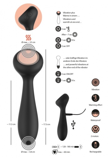 Cupa - Warming Vibrator - Black photo