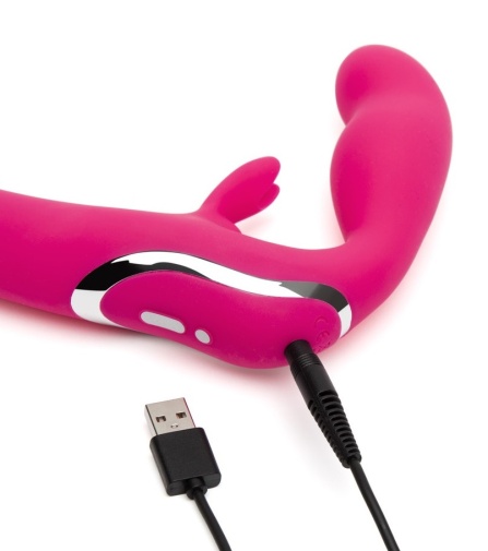 Happy Rabbit - Vibrating Strapless Strap-On - Pink photo