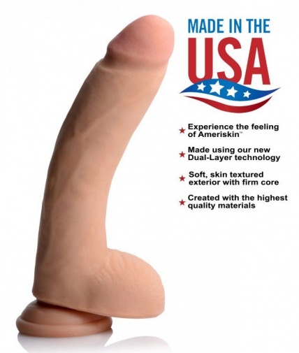 USA Cocks - 10“ 雙層像真質感假陽具 - 肉色 照片