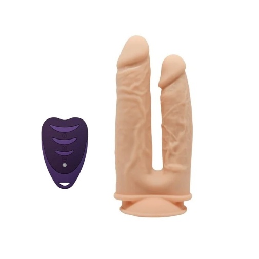 Silexpan - 8" Double Vibro Dildo - Flesh photo
