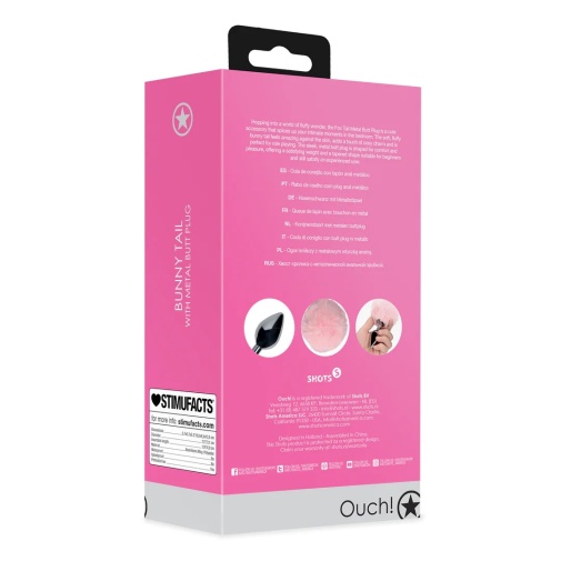 Ouch - Bunny Tail Plug - Pink photo