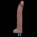 Lovetoy - 11" 超柔軟仿真震動假陽具 - 啡色 照片-7