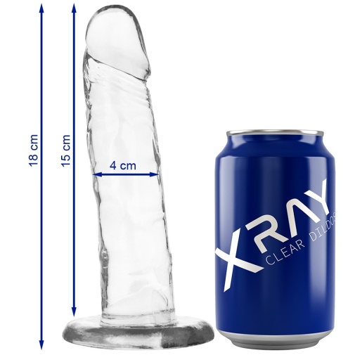 X Ray - 18公分仿真假阳具 - 透明色 照片