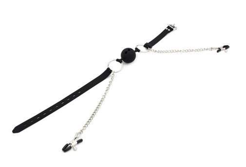 Kiotos - Ball Gag w Nipple Clamps photo
