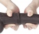 Lovetoy - 9'' Sliding Skin Dual Layer Dong - Brown photo-5