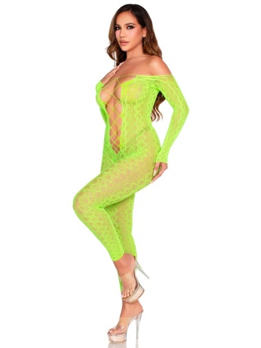 Leg Avenue - Flawless Vibes Python Bodystocking - Neon Green photo