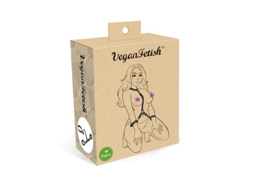 Vegan Fetish -手腕連頸圈綑綁套裝  - 黑色 照片