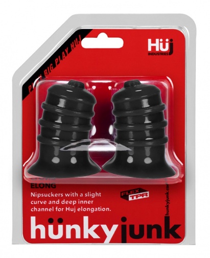 Hunkyjunk - Elong Nipple Suckers - Black photo