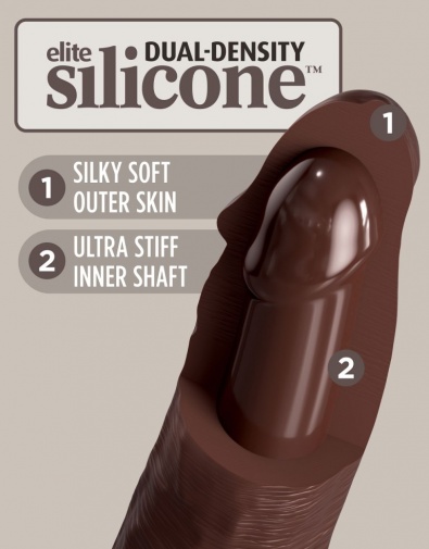 King Cock - 7" Elite Vibro Cock - Brown photo