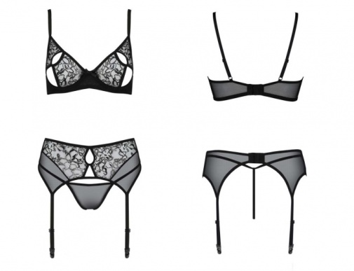 Passion Eco - Primula Set w Open Bra - Black - L/XL photo
