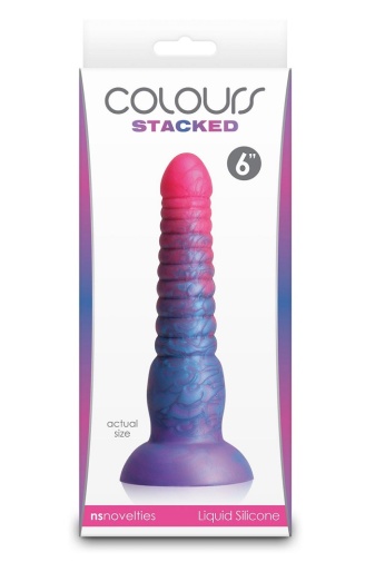 NS Novelties - 6" Colours Stacked Dildo - Pink/Blue photo