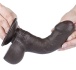 Lovetoy - 7" 带包皮仿真阳具 - 啡色 照片-7