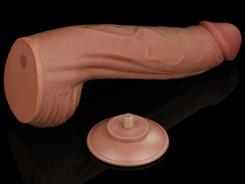 Lovetoy - 12" Sliding Skin Dildo - Brown 照片