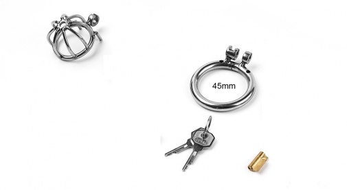 MT - Small Cock Cage 45mm - Silver photo