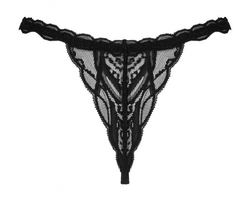 Obsessive - Sedila Crotchless Panties - Black - S/M photo