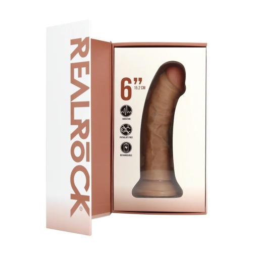 RealRock - 6" Vibro Curve Dildo - Caramel photo