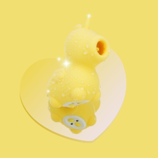 Creative C - 迷你独角兽阴蒂吸啜震动器 - 黄色 照片