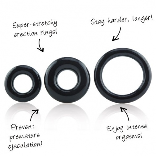 The Screaming O - RingO 3 Pack - Black photo