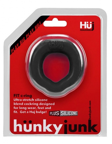 Hunkyjunk - Fit Ergo 阴茎环 - 黑色 照片