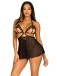 Leg Avenue - Love Language Babydoll - Black - S photo-4
