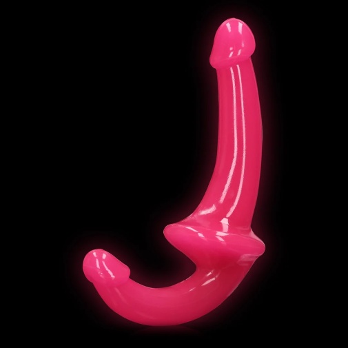 RealRock - 6" 免束带穿戴式夜光假阳具 - 粉红色 照片