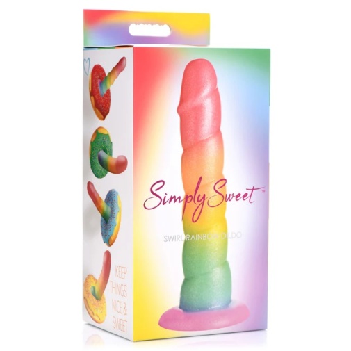 Simply Sweet - Swirl Dildo - Rainbow photo