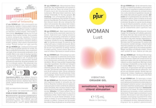 Pjur - Lust 女士欲望振动高潮凝胶 - 15ml 照片
