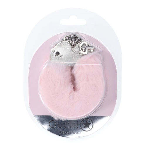 Ouch - Heavy-Duty Fluffy Hand Cuffs - Powder Pink 照片