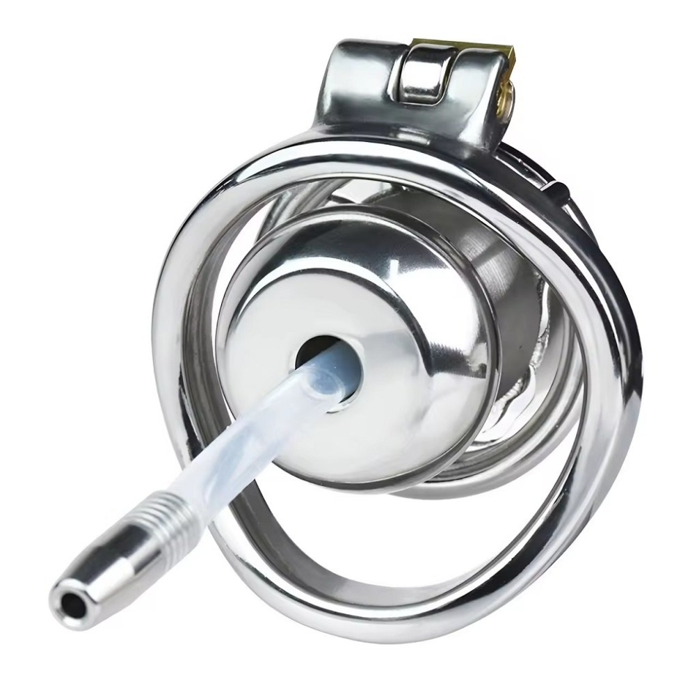 Material: Ring: 304 Stainless steel
Cage length: 38mm
Ring i... FAAK - Butterfly Chastity Cage w Catheter 45mm photo-2