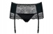 Obsessive - Miamor Garter Belt & Thong - Black - S/M photo-7