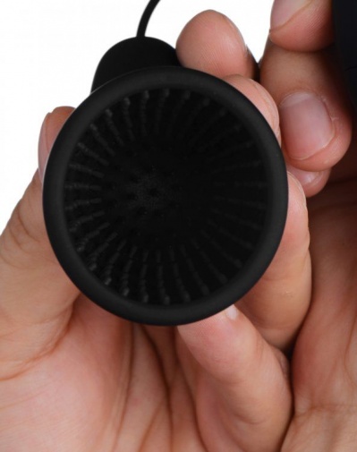 Trinity Vibes - Deluxe 10 Mode Silicone Penis Head Teaser - Black photo