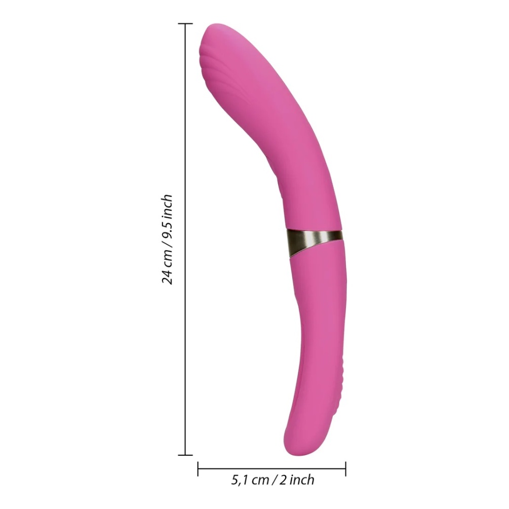 This Double-Sided Flapping and G-spot Vibrator is designed f... Loveline - Double Sided Flapping Vibrator - Pink photo-7