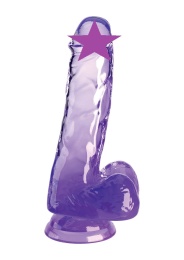 King Cock - 6" Cock w Balls - Purple photo
