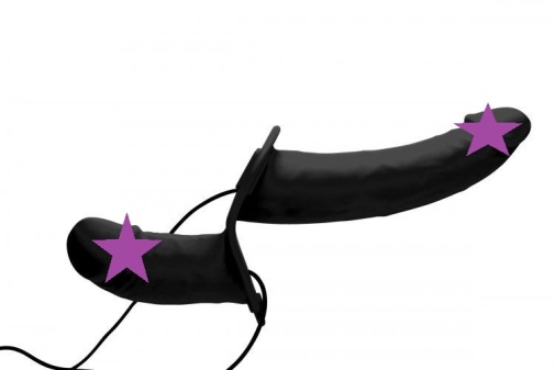Strap U - Power Pegger Vibro Double Strap-On - Black photo